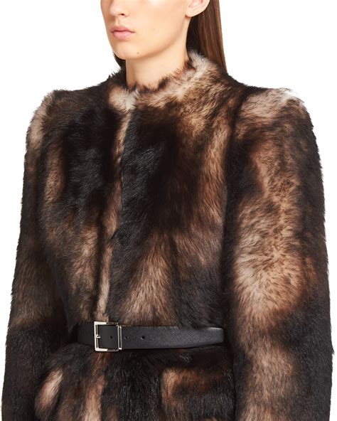 prada fur jacket|Prada coat price.